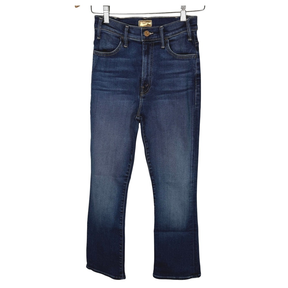 MOTHER The Hustler Ankle Jeans 24 Taking Chances Dark Wash Flare Boho Chic
